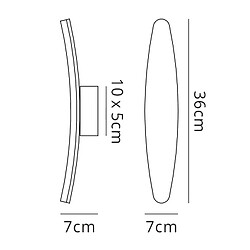 Luminaire Center Applique murale Hemisferic 6W LED 3000K, 540lm, aluminium satiné/acrylique givré