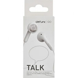 Defunc Écouteurs Filaire Jack 3.5mm TALK Blanc