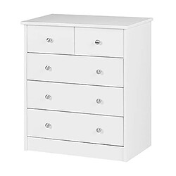 Avis Mes Commode 5 tiroirs 60x35x70 cm blanc