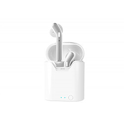 Dealstore Ecouteurs sans fil bluetooth avec boitier-Blanc