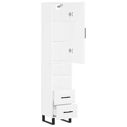 Avis vidaXL Buffet haut Blanc 34,5x34x180 cm Bois d'ingénierie