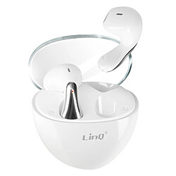 LinQ Écouteurs Bluetooth Intra-auriculaires Design Goutte D'eau et Boîtier Blanc