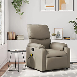 Maison Chic Fauteuil de massage inclinable,Fauteuil luxe de relaxation Cappuccino Similicuir -MN64108