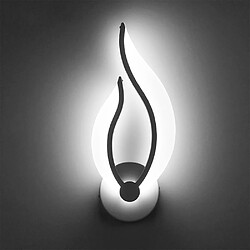 Stoex Créative applique murale en forme de flamme moderne LED blanc pour chanbre escaliers loft chevet, lumière blanc fro Créative applique murale en forme de flamme moderne LED blanc pour chanbre escaliers loft chevet, lumière blanc froide