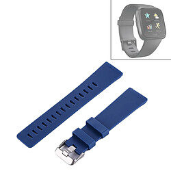 Wewoo Bracelet pour montre connectée Fitbit Versa Simple Mode De En Silicone Bleu Foncé 