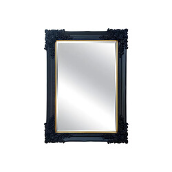 Vente-Unique Miroir biseauté en bois d'eucalyptus avec moulures - L. 79 x H. 109 cm - Noir - ATALAYA