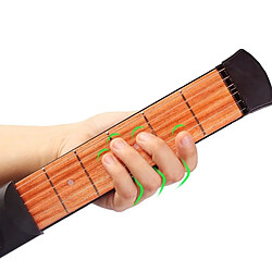 Wewoo Pour Débutant Chord Doigté Pratique Outil 6 Fret Portable Pocket Guitar de Gadget