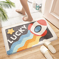 LUUCOZK Tapis de bain antidérapants absorbants à séchage rapide, décoration de salle de bain, motif 2-50x80cm 