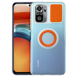 Coque en TPU avec béquille orange pour votre Xiaomi Redmi Note 10 4G/Note 10S