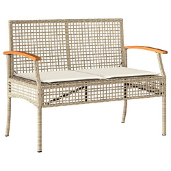 Maison Chic Ensemble à manger d'extérieur 4 pcs avec coussins,Salon de jardin,Mobilier de jardin beige résine tressée -GKD543604 pas cher