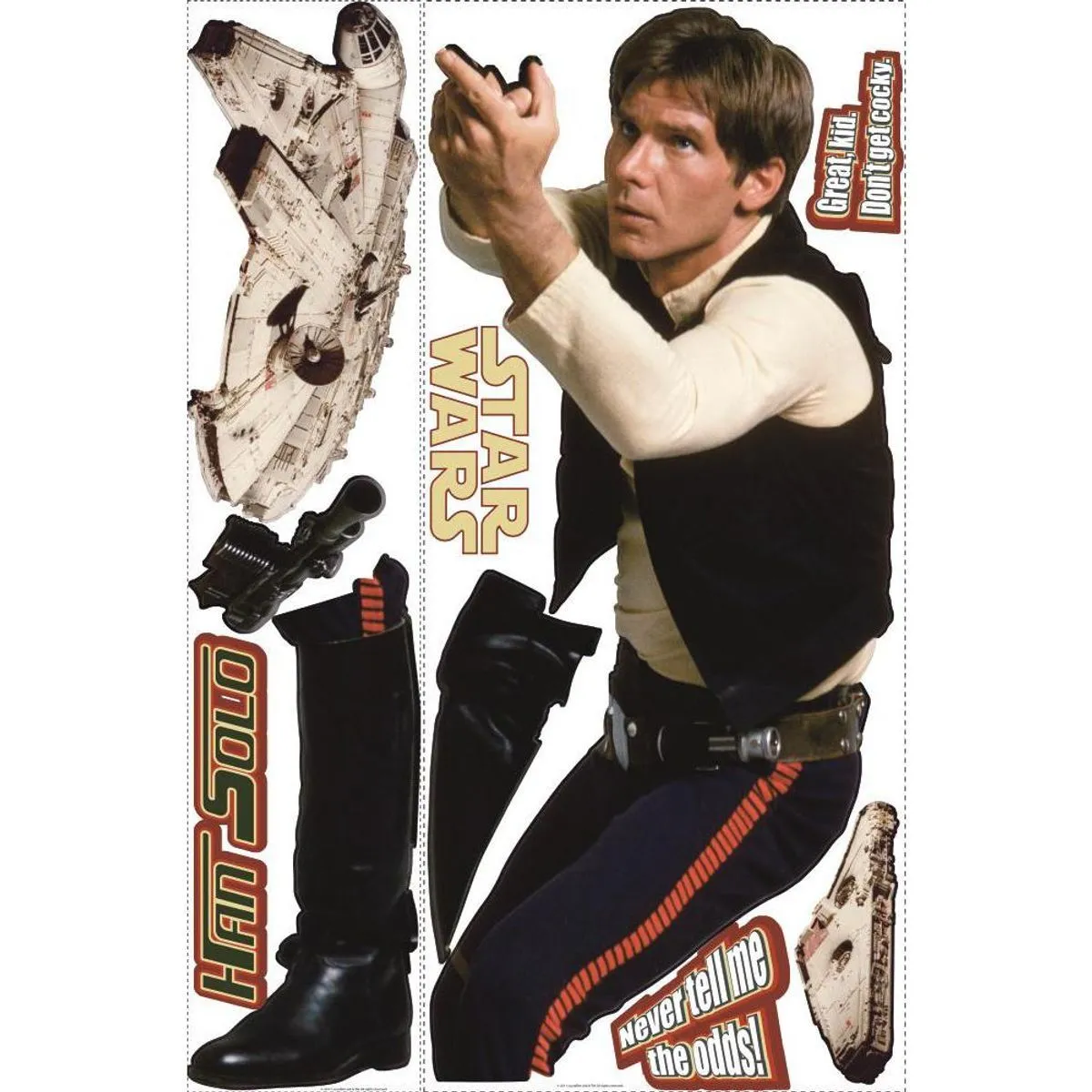 Avis Thedecofactory STAR WARS HAN SOLO - Stickers repositionnables géants Han Solo, Star Wars 145x65