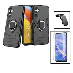 PHONECARE Kit Film Hydrogel Full Cover Avant + Coque 3X1 Military Defender + Support Magnétique L pour Samsung Galaxy F34 5G - Noir