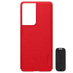 Coque Samsung S21 Ultra Support Vidéo Super Frosted Shield Nillkin Rouge