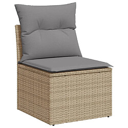 Acheter vidaXL Salon de jardin avec coussins 8 pcs beige résine tressée