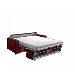 Avis Inside 75 Canapé convertible MARGARITA matelas mémory 20cm express lattes 140cm microfibre bordeaux