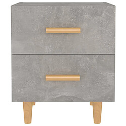 Avis Maison Chic Table de chevet,Table de nuit,Table d'appoint pour salon Gris béton 40x35x47,5 cm -MN41350