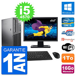 PC Lenovo M93p SFF Ecran 22" Intel i5-4570 RAM 16Go Disque 1To Windows 10 Wifi · Occasion 