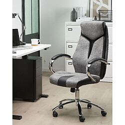 Beliani Chaise de bureau Gris FORMULA