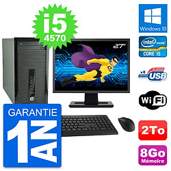 PC Tour HP 400 G1 Ecran 27" Intel i5-4570 RAM 8Go Disque Dur 2To Windows 10 Wifi · Occasion 