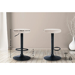 Non Lot de 2 tabourets de bar Ponte velours noir