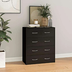 Maison Chic Buffet commode,console avec 4 tiroirs pour rangement 60x30,5x71 cm Noir -MN95355