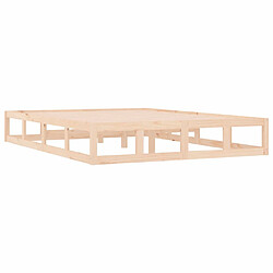 Avis vidaXL Cadre de lit sans matelas 120x200 cm bois massif