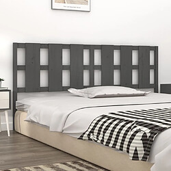 Avis Maison Chic Tête de lit scandinave pour lit adulte,Meuble de chambre Gris 205,5x4x100 cm Bois massif de pin -MN43497