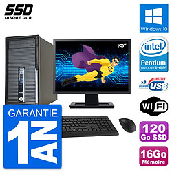 PC Tour HP 400 G1 Ecran 19" Intel G3220 RAM 16Go SSD 120Go Windows 10 Wifi · Occasion 