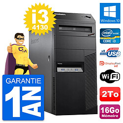 PC Tour Lenovo ThinkCentre M83 Intel i3-4130 RAM 16Go Disque 2To Windows 10 Wifi - Occasion