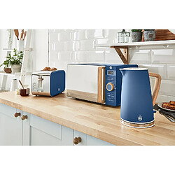 Set petit-déjeuner bouilloire grille-pain micro-ondes 20L Nordic Bleu, 2200, Bleu, SWAN, STRP2060BLUNEU