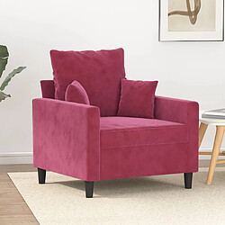 vidaXL Fauteuil Rouge bordeaux 60 cm Velours