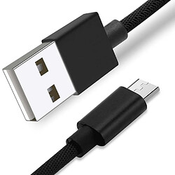 Cadorabo Câble Micro USB de 1 mètre 2.4A Cadorabo Câble Micro USB dans NOIR - Câble Micro USB de 1 mètre 2.4A compatible avec les appareils dotés d'un port Micro USB, par ex. téléphones portables, tablettes, ordinateurs portables etc