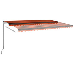 Acheter vidaXL Auvent automatique sur pied 500x300 cm Orange/marron