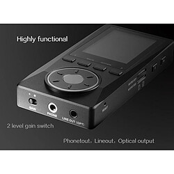 Avis Universal Lecteur de musique numérique portable 32 Go X10 avec prise en charge de la haute résolution Sortie lumineuse Lecteur DSD MP3 sans perte avec puce Boîte en cuir | Lecteur MP3 | Lecteur de musique Agent Lecteur de musique(Le noir)