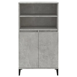 Avis Maison Chic Buffet,Meuble de Rangement,commode pour salon,Cuisine Gris béton 60x36x110 cm Bois d'ingénierie -MN69209