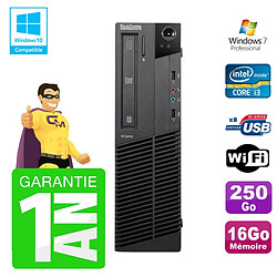 PC Lenovo M91p SFF Intel I3-2120 16Go Disque 250Go Graveur Wifi W7 · Occasion 