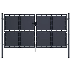 vidaXL Portail de jardin Acier 300x150 cm Anthracite