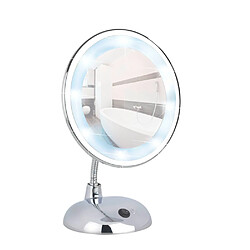 WENKO Miroir cosmétique sur pied à DEL Style Chrome