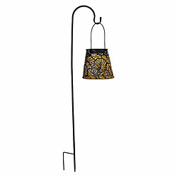 Lumi Jardin Balise solaire suspendue à piquer HANG SHADE Noir Acier H14.5cm