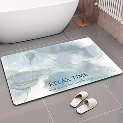 LUUCOZK Tapis de bain antidérapants absorbants à séchage rapide, tapis de décoration de salle de bain – Mer Égée-40x60cm