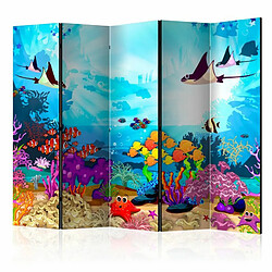 Paris Prix Paravent 5 Volets Colourful Fish 172x225cm 