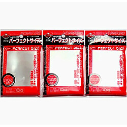 KMc 100 Pochettes card Barrier Perfect Size Soft Sleeves, 3 PackTotal 300 Pochettes Komainu-Dou Original Package], clear 