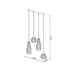 Luminaire Center Suspension Suba Acier Noir pas cher