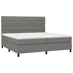 Avis Sommier à lattes,Cadre à lattes de lit et matelas et LED pour Adulte Gris foncé 200x200 cm -MN81997