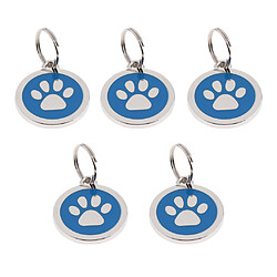 Acheter 5 pcs Étiquettes d'identification de chat pour chien de compagnie Animaux de compagnie personnalisés Nom Couleur Forme aléatoire Empreinte