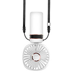 Avis LinQ Mini Ventilateur Portable Réglable 90° Affichage LED Design Rond Blanc