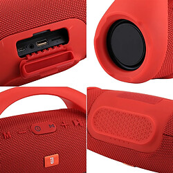 Wewoo Enceinte Bluetooth rouge Haut-Parleur Stéréo Portable V3.0 Anti-Éclaboussures avec Poignée, Microphone Intégré, Carte TF de Soutien et AUX IN, Distance Bluetooth: 10m pas cher