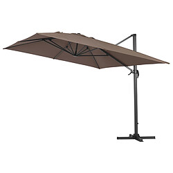 Habitat Et Jardin Parasol jardin déporté alu Sun 4 3 x 4 m - Taupe