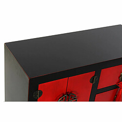 Console DKD Home Decor Sapin Rouge Noir MDF Oriental (63 x 27 x 83 cm) pas cher