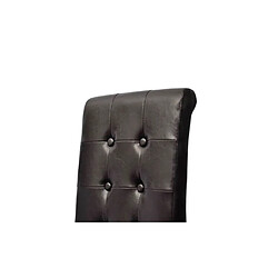 Acheter Maison Chic Lot de 4 Chaises à manger,Chaise pour cuisine noir similicuir -MN22336